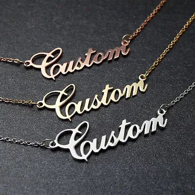 $21.99 • Buy Personalized Name Necklace Custom Pendant Necklace Gold Jewelry Gift For Her