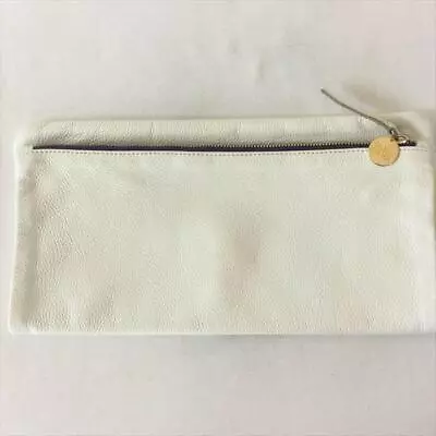 CLARE VIVIER Clutch Bag Leather White • $41.87