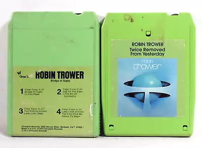 ROBIN TROWER – Twice Removed Bridge  LOT Of 2  1st US 8-TR Tapes VG+/EX Tested • $19.95