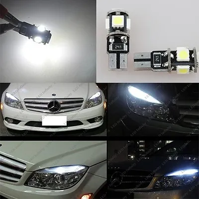 4x Mercedes Benz W204 C300 C350 C63 AMG LED W5W 5-SMD Eyebrow Eyelid Light Bulbs • $7.95