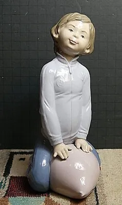 Vintage Pre-Lladro Zaphir Spain Boy Sitting On Balloon Hand Painted Figurine MIN • $49.89