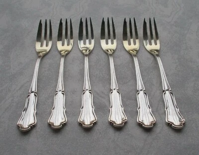 £252.59 • Buy Rare Elegant Set 6 Cake Forks 800er Silver Wilkens Model Dresden Baroque