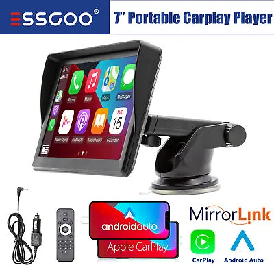 7 Inch Portable Car GPS Navigation Stereo Wireless Apple CarPlay Android Auto BT • $47.17