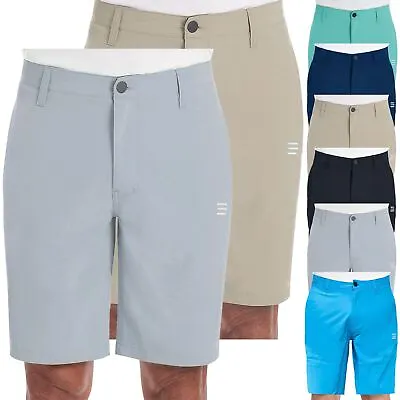 Mens Shorts Stretch Quick Dry Casual Summer Walk Chino Running Golf Gym Pants • £10.99