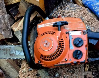 Vintage Husqvarna L77 Chainsaw Runs. 77 Cc Power Saw. Classic • $549