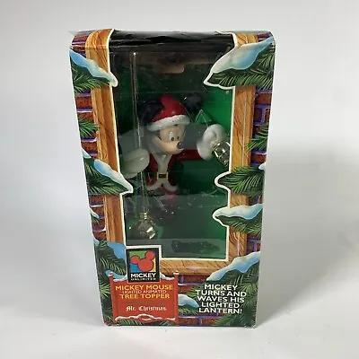 Mr Christmas 1995 Disney Mickey Mouse Lighted Animated Working Tree Topper 14  • $74.99