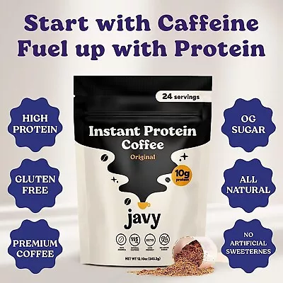 Javy Protein Coffee Instant Powder Shake 24 Servings Keto Delicious Pre-workout • $35.99