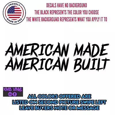 Car Window Decal Truck Outdoor Sticker American Made American Built Muscle • $3.90