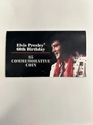 Elvis Presley 60th Birthday $5 Commemorative Coin Marshall Islands 1995 • $5