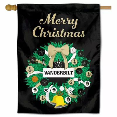 Vanderbilt University Happy Holidays Christmas Decorative House Flag • $22.95