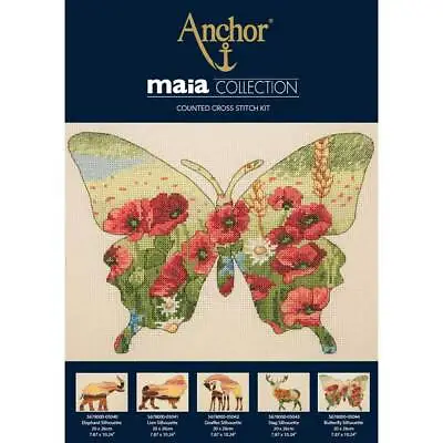 Anchor Maia Collection Counted Cross Stitch Kit  Butterfly Silhouette  DIY • $27.85