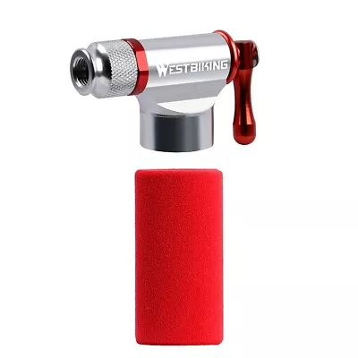 WEST BIKING Mini Bike Bicycle Pump Fast CO2 Tyre Inflator Presta Schrader Valve • £12.92