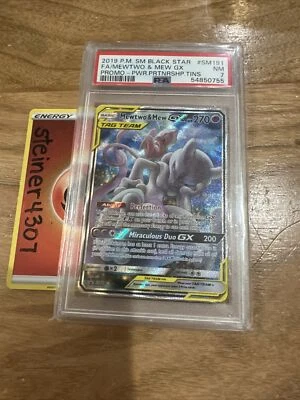 $10 • Buy Mewtwo And Mew GX SM191 Alt Art PSA 7 Near Mint Pokemon