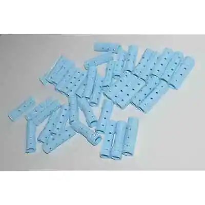 Vintage Hair Rollers Powder Blue Retro 1980s Hair Style Plastic Curlers 38 Pcs • $24.99