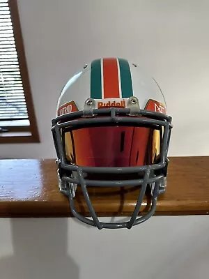 MIAMI DOLPHINS THROWBACK Full Size Riddell Revolution Adult M Helmet!! Nice!! • $169.99