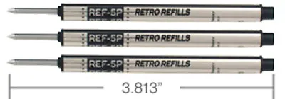 Retro 1951 Short Capless Rollerball Ink Refill Black 3-Pack (REF5P-B) • $15.40