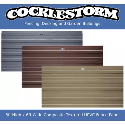 3ft High X 6ft Wide Composite UPVC/Plastic Garden Fence Panel • £79.50