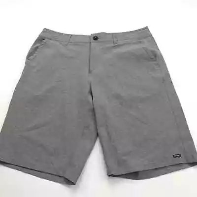 O'neill 33 (Fit 33W) Polyester Stretch Flat Front 11  Chino Shorts Gray • $16.03