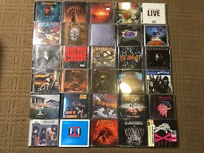 Heavy Hair Metal CD Lot Of 30 Different CD's Ozzy Priest Def Sabbath Clean Lot! • $54.01