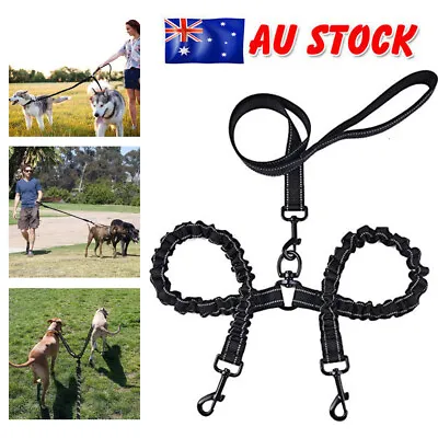 $14.85 • Buy Double-Dog Coupler Twin Dual Lead 2 Way Two Pet Dogs Walking Safety Nylon Leash
