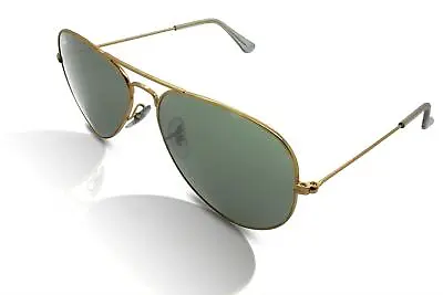 £89.99 • Buy Ray-Ban Aviator Sunglasses RB3025 L0205 Gold/Green