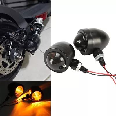 $19.99 • Buy Black Motorcycle Bullet Turn Signal Light For Yamaha V Star 650 XVS650A Classic