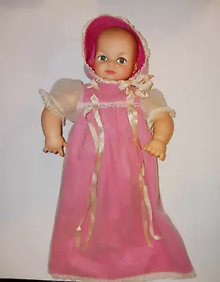 Vintage 50’s 15” Cameo MISS PEEP 1950s Baby Doll  Clear Eyes Pink Dress • $49.99