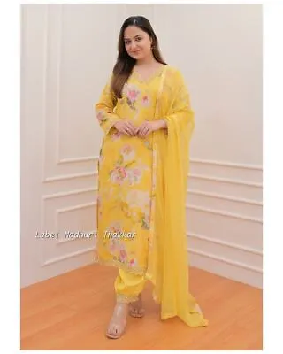 Indian Bollywood Salwar Kameez Set Kurti Women's Designer Tunic Kurta Suit Dress • $71.08