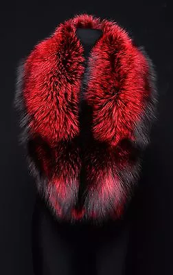 Royal Saga Furs Red Silver Fox Real Fur Shoulder Wrap Stole Scarf Boa 51  • $278.39