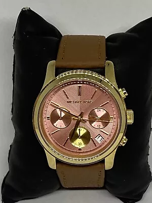 Michael Kors Runway MK6161 Women's Brown Leather Analog Dial Quartz Watch EY193 • $59.99