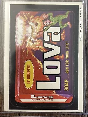 1974 Topps Original Wacky Packages 3rd Series Lova Soap White Back   - SHARP! • $27.99