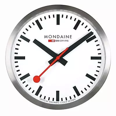 MONDAINE Wall Clock Silver A990.CLOCK.16SBB • $300.26