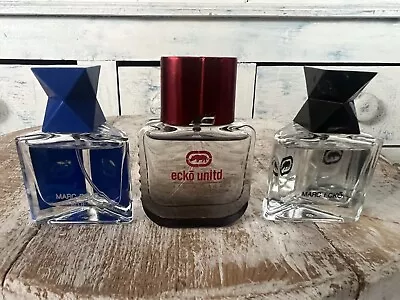 Set Of 3 Marc Ecko Men’s Cologne Bottles Travel Size .5 Ounces Blue Unitd • $24.50