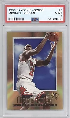 Michael Jordan Psa 9 1996 Skybox E-x2000 #9 Bulls Hof 3460 • $197.27