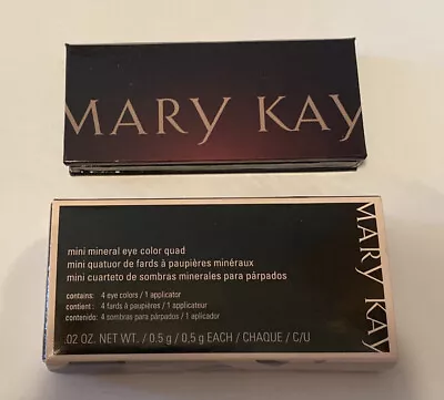 Mary Kay Mini Mineral Eye Color Quad~Honey Spice Sienna Blue Metal Vintage Gold • $16.95