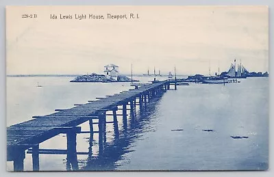Ida Lewis Light House Pier Newport Rhode Island RI UDB Postcard Vtg Unposted • £8.44