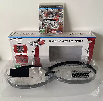 $65 • Buy Virtua Tennis 4 Playstation 3 PS3 Complete Game + Rackets In Box For PS Move VGC