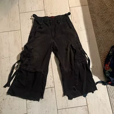 Vintage 90s Y2K Tripp NYC Daang Goodman Wide Leg Raver Pants Bondage Convertible • $175