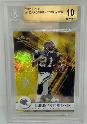 2001 Finest LaDainian Tomlinson Rookie RC Refractor GOLD /1000 BGS 10 PRISTINE • $499.99