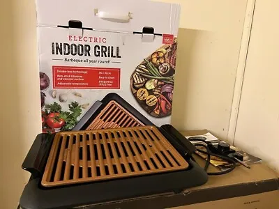 £29.99 • Buy Electric Grill BBQ Indoor Outdoor Smokeless Griddle Hot Plate Barbecue Portable
