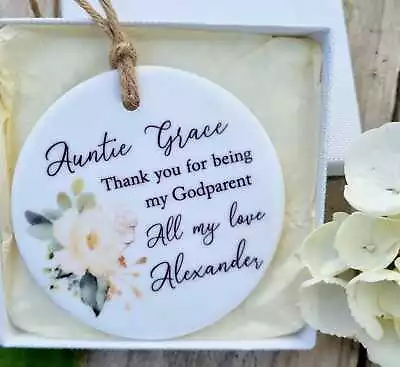 £9.95 • Buy Personalised Godmother Gift / Christening Gift For Godparent / Baptism Gift 