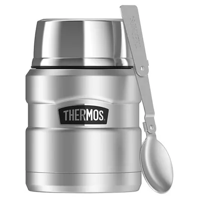 Thermos Stainless Steel King Vacuum Insulated Durable Food Jar Set 470ml • $44.95