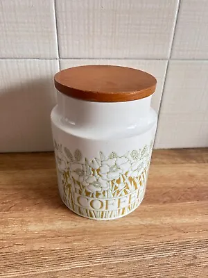 Hornsea Vintage Fleur Green Coffee Storage Jar Retro Container • £10