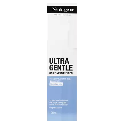 Neutrogena Ultra Gentle Daily Moisturiser 100mL Sensitive Skin Moisture Barrier • $24.33