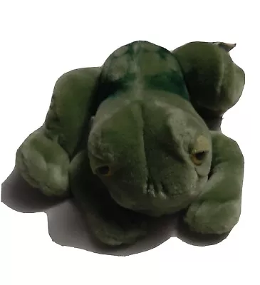 Dakin Vintage Plush Green Frog With Dark Green Markings On Back. • $10