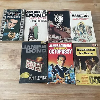 Ian Fleming James Bond Book Bundle (7) Vintage Pan Triad Granada Collection • £10