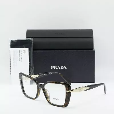 PRADA PR03ZVF 2AU1O1 Dark Havana 56mm Eyeglasses New Authentic • $124.49