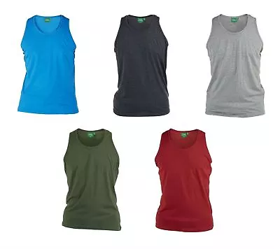 D555 Pure Cotton Plain Vests In Size 1xl To 8xl 6 Color Options • £10.95