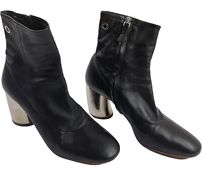£78.92 • Buy Proenza Schouler Womens Leather Mirror Ankle Boots EU38.5 US7.5 Made In Italy