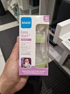 MAM Easy Start Self-Sterilising Anti-Colic Newborn & Baby Feeding Bottle 160ml • £7.49